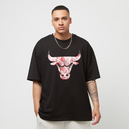 Chicago Bulls NBA Infill Logo Black Oversized T-Shirt