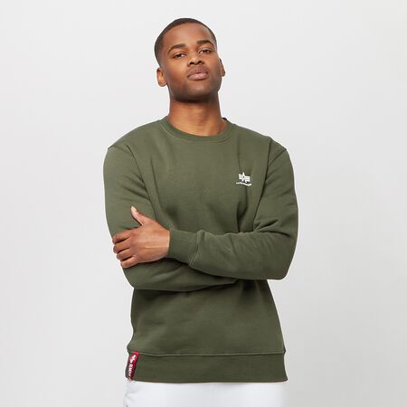 Alpha Industries Basic Sweater Small Logo dark olive Sweatshirts online at  SNIPES